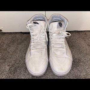 White Sk8 Hi Vans